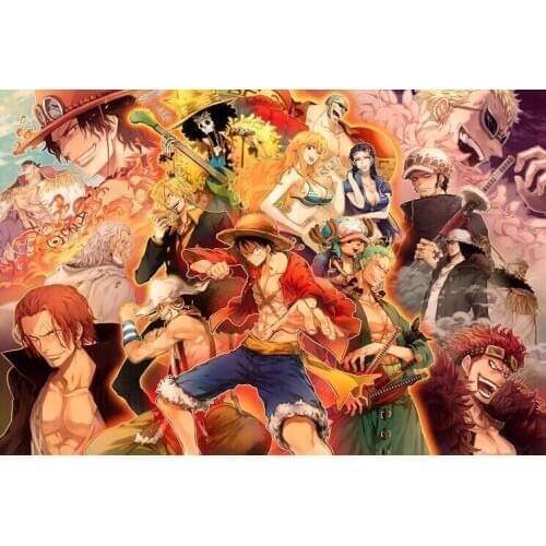 One piece Decompression and upgraded version paper artifact 1000 pieces jigsaw puzzle white card adult toys