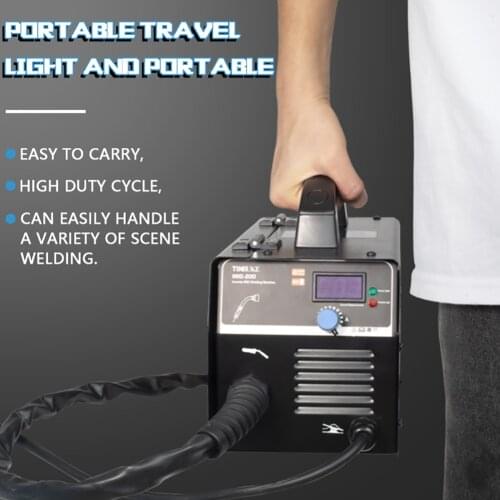TINBUKE MIG Welding Machine 220V Inverter Magnetic Core Welding Wire MIG200 AC Current Mode Control With Accessory Tools