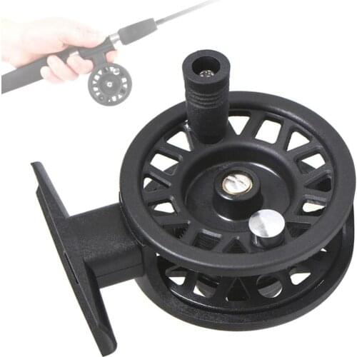 Ultralight Fly Fishing Reel Diameter 60mm ABS Plastic Left Hand Former Ice Fishing Wheel for Ocean Boat Fishin