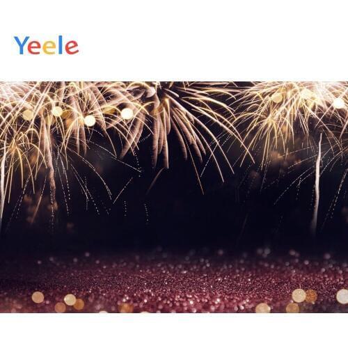 Christmas Polka Dots Glitter Light Bokeh Shiny Fireworks Backdrop Happy New Year Vinyl Photography Background For Photo Studio