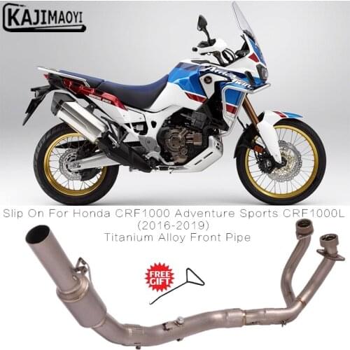 Motorcycle Exhaust Modified Titanium Alloy Front Pipe Slip On For Honda CRF1000 Adventure Sports CRF1000L 2016 - 2019