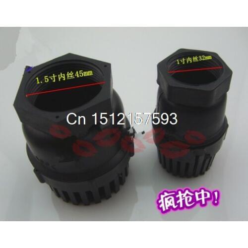 Replacing Black 1" 1.5" 1-1/2" BSP Female Thread PP Plastic Ball Foot Check Valve for Jet Pump Black
