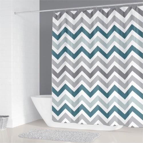 Minimalist Stripes and Geometric Patterns Shower Curtains Waterproof Polyester Fabric Bathroom Curtains For Home Decor