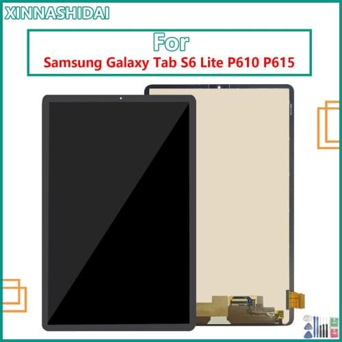 Original For Samsung Galaxy Tab S6 Lite 10.4 P610 P615 P615N P617 LCD Screen Display Touch Glass Digitizer Assembly Replacement