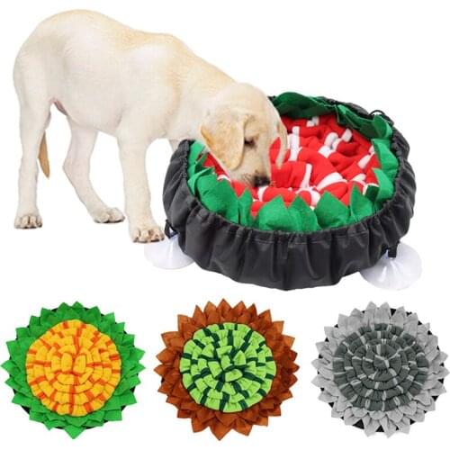 1pc Dogs Snuffle Mat Sunflower Dog Nose Smell Training Blanket Pet Slowing Feeding Intelligence Toy Pet Supplies
