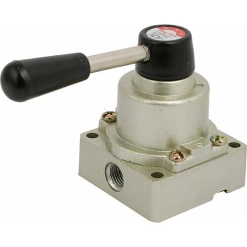 1pc Manual Pneumatic 3 Positions 3 Way 3 Ports Type 1/4" BSP VH200-02 Hand Operated Lever Air Valve Max. 8.0Kgf/cm2 Pressure