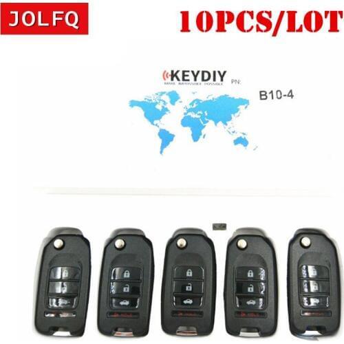 10pcs KD B010-3+1 New KEYDIY Original KD900/KD900+/URG200 Key Programmer B Series Remote Control For Honda Car Key B10-4 4Button