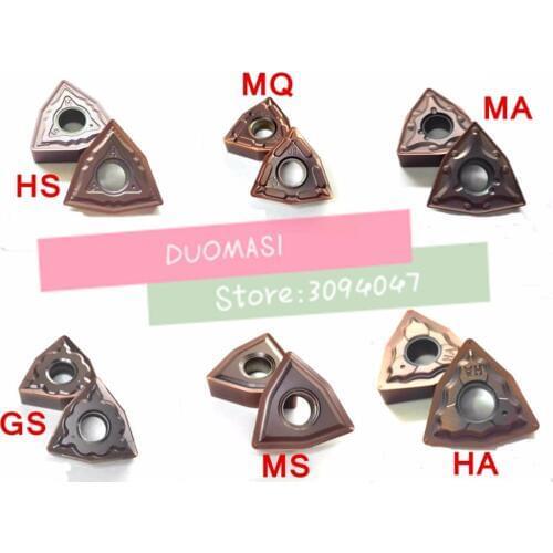 10PCS WNMG080404 / WNMG080408 HA/HS/MA/MS CNC Carbide Inserts,Lathe Tool,Used to stainless steel and steel For MWLNR/WWLNR