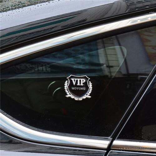 3D Logo VIP MOTORS Metal Car Chrome Emblem Badge Sticker for Kia Rio K2 K3 K5 K4 Cerato,Soul,Forte,Sportage Car accessories
