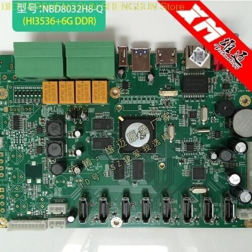 4K male 32 Road 4 million and 8 disk H.265 monitoring NVR motherboard HI3536V100 SDK with serial port