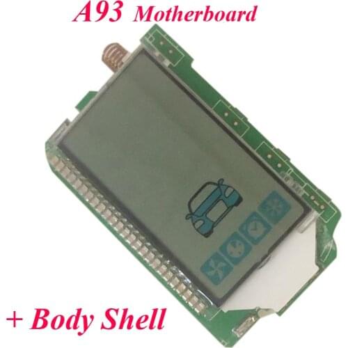 A93 Vertical LCD Remote Control Keychain + Silicone Key Case Body Cover for Russian StarLine A93 Car Alarm System Key Fob