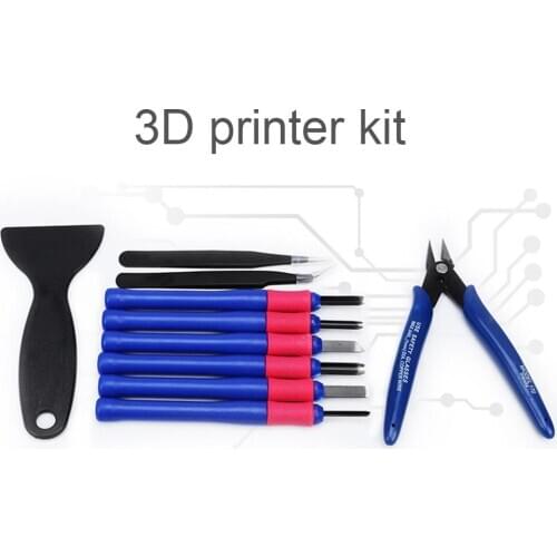 3D Printer Accessories Clipper Tweezers Tweezers Print Repair Knife Set 10 Tool Set Repair Knife Tweezers Mold Trimmer Cleaning