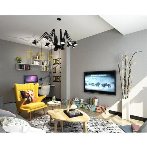 Beibehang Modern simple thick fiber 3D wallpaper pure plain living room bedroom full of wallpaper papel de parede wallpaper roll
