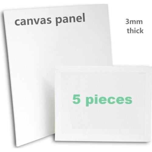 5 pieces white cotton canvas board for art students practice