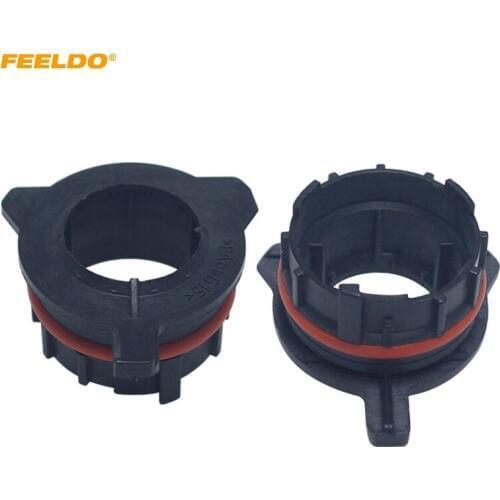 FEELDO 2x H7 LED Headlight Bulb Base Holders For Benz SLK BMW E39 1/5 Series E60 520 LED light Clip Retainer Clip Adapter