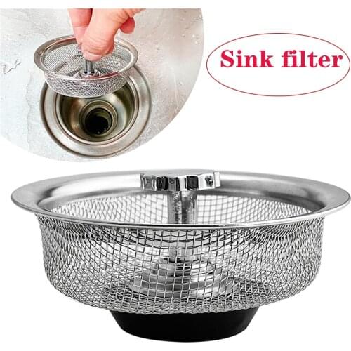 New Kitchen Stainless Steel Sink Strainer Waste Disposer Plug Drain Stopper Filter Durable Kitchen Tool