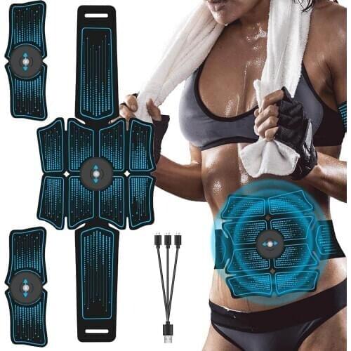 EMS Abdominal Belt Electrostimulation ABS Muscle Stimulator Hip Muscular Trainer Toner Home Gym Fitness Equipment Women Men