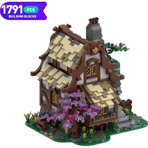 Moc City Medieval Farm House Building Series House Street View Building Blocks Creative Toys Assembly Model DIY Childrens Gifts