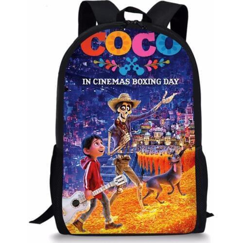 HaoYun Childrens Backpack COCO Music Skull Pattern Students School Bags Colorful Design Book-Bags Mochila Womens Travel Bags