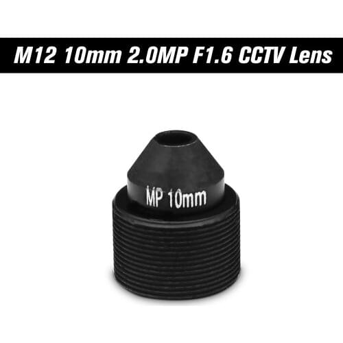 HD 2.0 Megapixel 10mm Lens M12 Pinhole Lens for CCTV Security Cameras Mount Aperture F1.6 Format 1/2.7