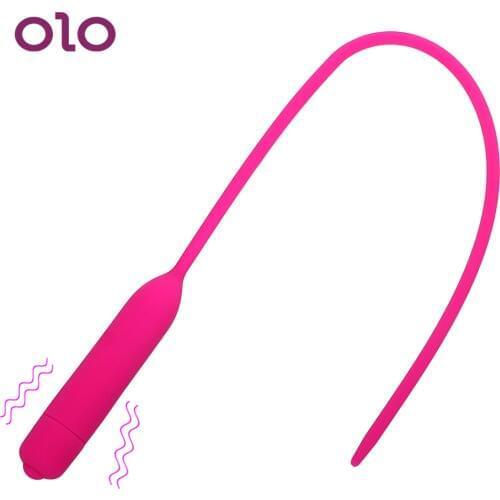 IKOKY Penis Plug Silicone Urethral Dilators 5.5 mm Sex Sounds Vibrator Catheters Masturbator Sex toys For Men