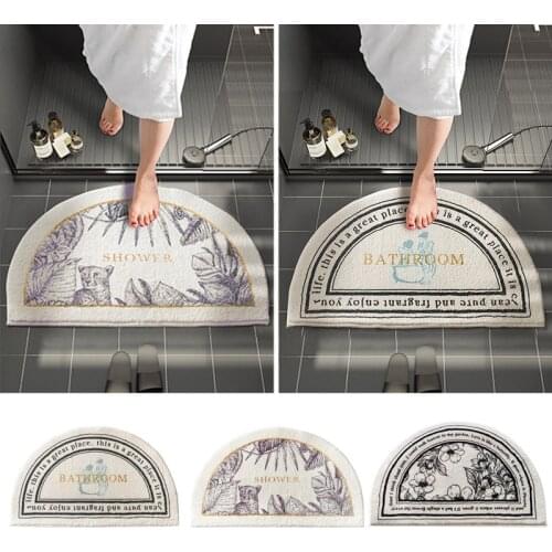 Retro Bath Mat Non Slip Bathroom Carpet Plush Soft Bathroom Rug Absorbent Bath Room Carpet Washable Doormats Entrance Door Mat