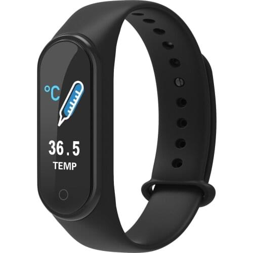 M4S Thermometer Smartband 0.96 IPS Colorful Screen Body Temperature IP67 Waterproof Smart Wristband for Kid Old Gift M4 Band