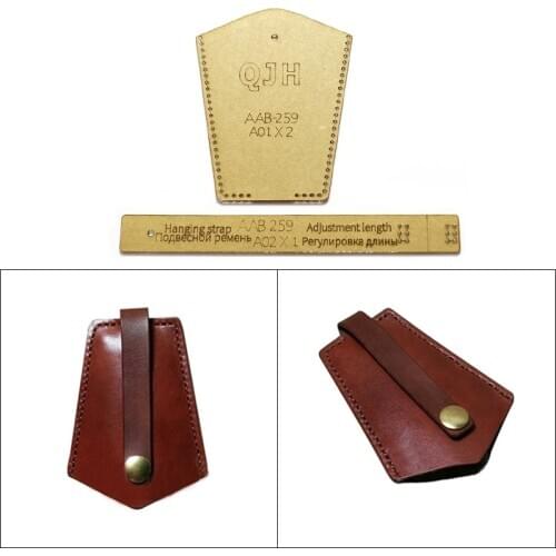 Fashion DIY Leather Wallet Acrylic Template Change Pocket Kraft Paper Pattern DIY Leather Storage Bag Stencil Sewing Supplies