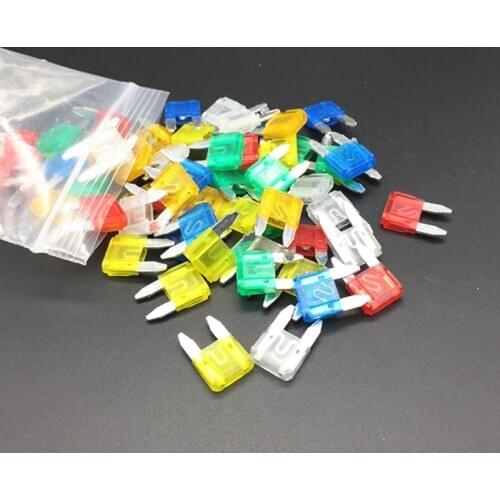 60pcs Assorted Mini Blade Fuses Kit Set 5A -30A Small Car Fuses Set Mixed Mini Standard Blade Fuse for Auto Truck