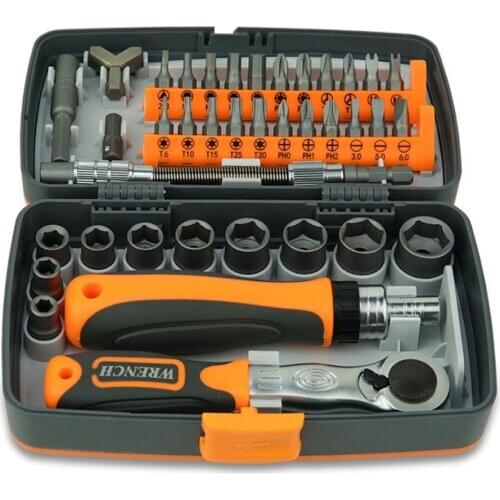 38 in 1 Household Labor Saving Ratchet Screwdriver Bit Set Multipurpose Hardware Tool Combination Wrenches Toolbox Hand Tool Set