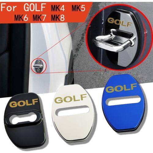 4pcs 3D Car Door Lock Buckle cover car accessories interior For golf 4 5 6 7 8 mk4 mk5 mk6 mk7 mk8 Car sticker