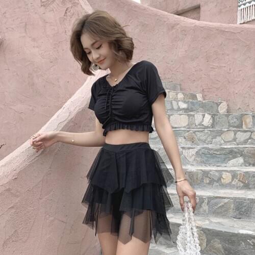 2021 New Bikini Lace Swimsuit String Swimwear Bathing Suit Women Bikini Set Brazilian Biquini Monokini Two Piece Swimskirt