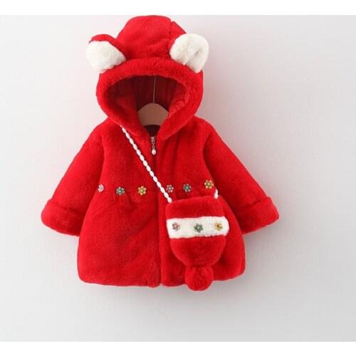 2021 Autumn Winter Baby Jackets for Girls Clothing Infant Coats Fashion Hooded Thick Warm Children Outwears Baby Girl Clothes