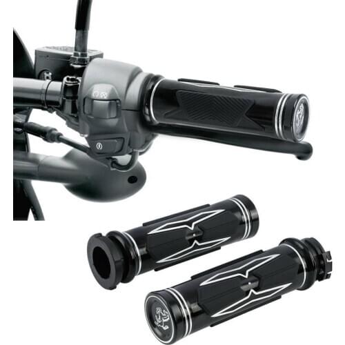 Motorcycle 1" CNC Pair Hand Grips Handlebar For Harley Touring Sportster XL Dyna Custom