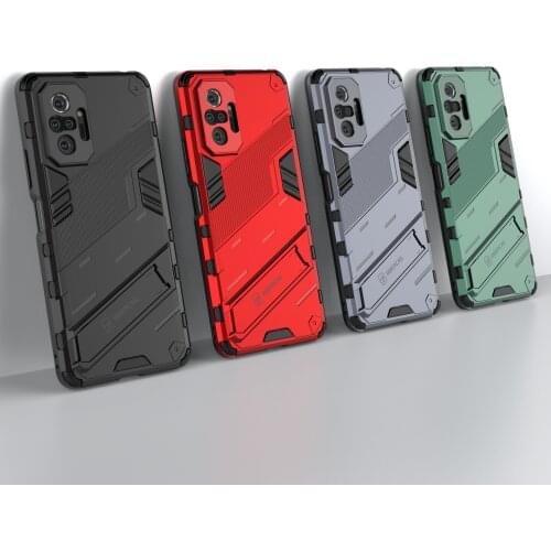 Bracket Shockproof Armor Case For Xiaomi Redmi K40 Pro POCO F3 Mi 11 Ultra Note 9T 10 Pro Lite Max 4G X3 NFC 9C NFC X3