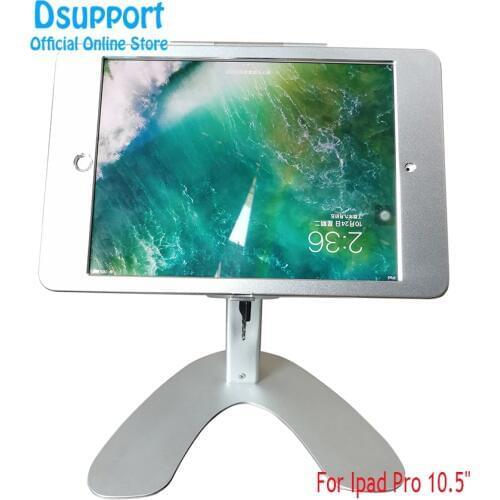 Anti-Theft Security desk Stand for iPad Pro 10.5 Rotation Base Desktop POS Enclosure Holder with Lock