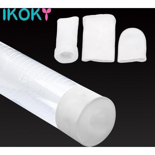 IKOKY Ultra-soft Silicone Sleeve for All Kinds Of Penis Pump Sex Product Delayed Ejaculation Adult Sex Toys for Man Penis Sleeve