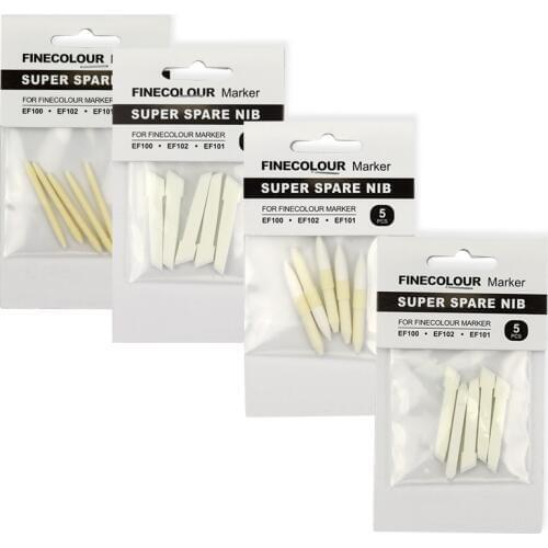 Finecolour Replacement EF100/EF101/EF102 Generation Art Marker Head Replaceable Big Oblique Nib/Small Round Nib For Marker Pen