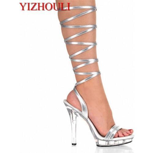 Evening star performance, 13cm high heel sandals, nightclub sexy pole dancing shoes, summer sandals