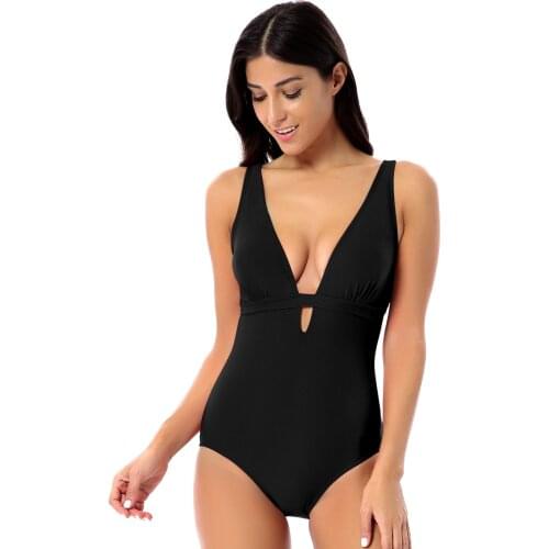 Trumpeter swimsuit swimsuit va va voom swimsuit solid color backless ladies one-piece swimsuit