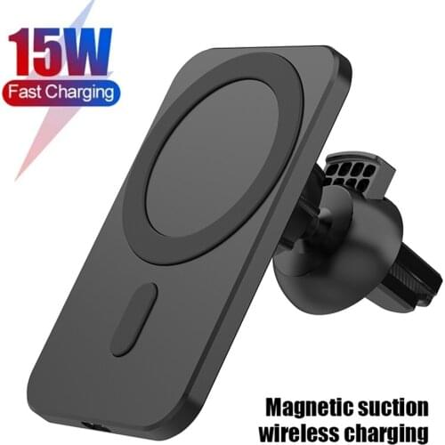15W Magnetic Wireless Car Charger Fast Charging Mount For iPhone 12 Pro Max Qi Wireless Charging Phone Holder For iPhone 12 Mini