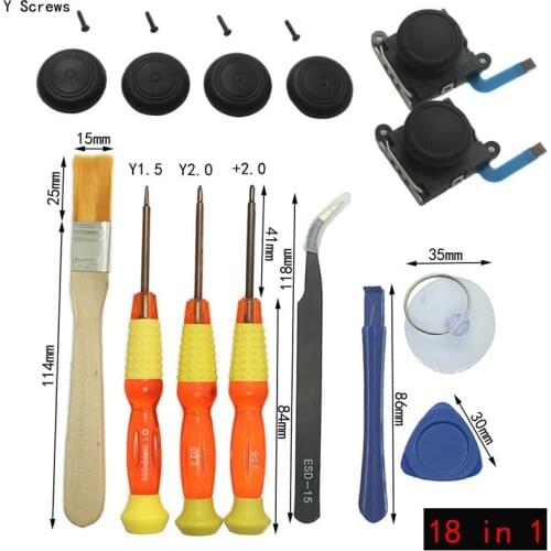 18 in 1 3D Analog Gamepad Thumb Stick for Nintend Switch NS Joy Con Joystick Sensor Module Repair Tool for Switch Lite GamepadJ