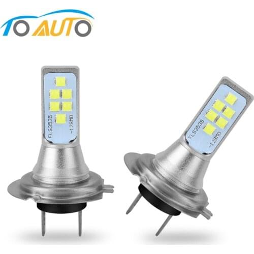 2pcs H7 LED Bulbs Car Fog Lamp 1400LM Driving Lamp Front Fog Lights Auto 6000K White DC 12V 24V Auto Led H7 Bulb 12 353SMD