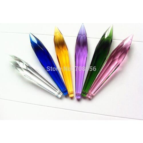 30pcs 76MM HAND CUT CRYSTAL GLASS ICICLE CHANDELIER DROPS