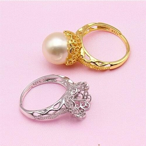 Nice Quality Free Size Hot Ring Mountings Base Findings Component Jewelry Settings Parts for Pearls Crystal Agate Coral Beads