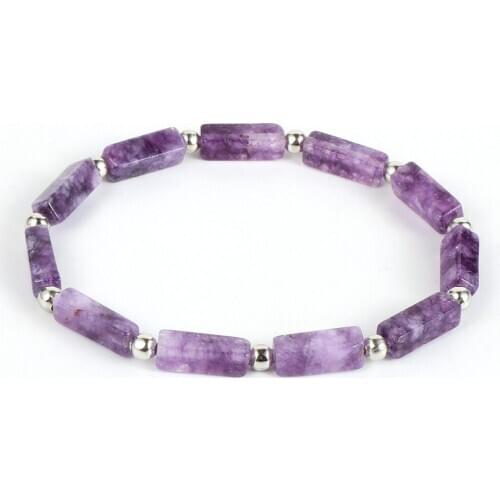 Boho Rectangle Crystal Beads Bracelet 12 Styles Natural Stone Strand Bracelets For Women Girls Friendship Gifts Jewelry