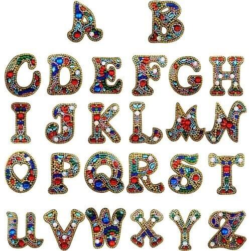 DIY Keychain Letters Pattern Diamond Painting Bag Pendant Ornament Gift Handmade Special-shaped Diamond Embroidery Key Chain