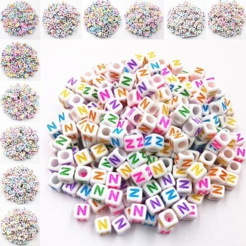 Hot (Could Choose Letter)26 Letters 6MM 100 piece/lot Acrylic Square Spacer Beads for DIYJewelry Making Bracelet Necklace