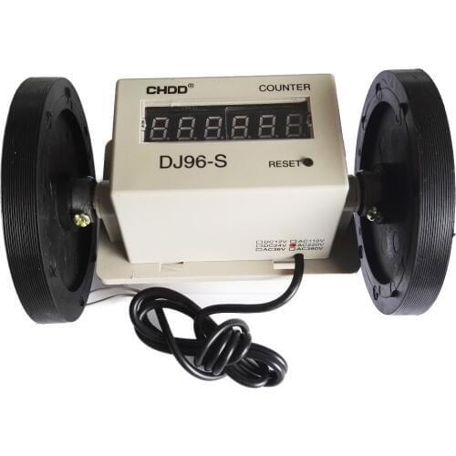 DJ96-S Cheap Wheel Type Length Measuring Meter Textile Fabric Meter Counter AC220V