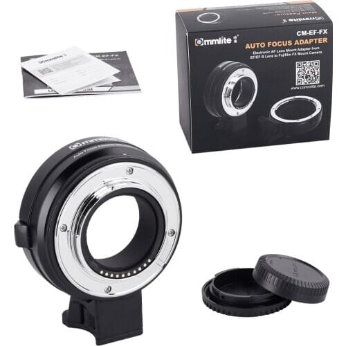 Commlite CM-EF-FX Electronic AF Lens Mount Adapter from Canon EF/EF-S Lens for Fujifilm FX-Mount Camera X-T20 X-T3 X-T2 X-Pro2